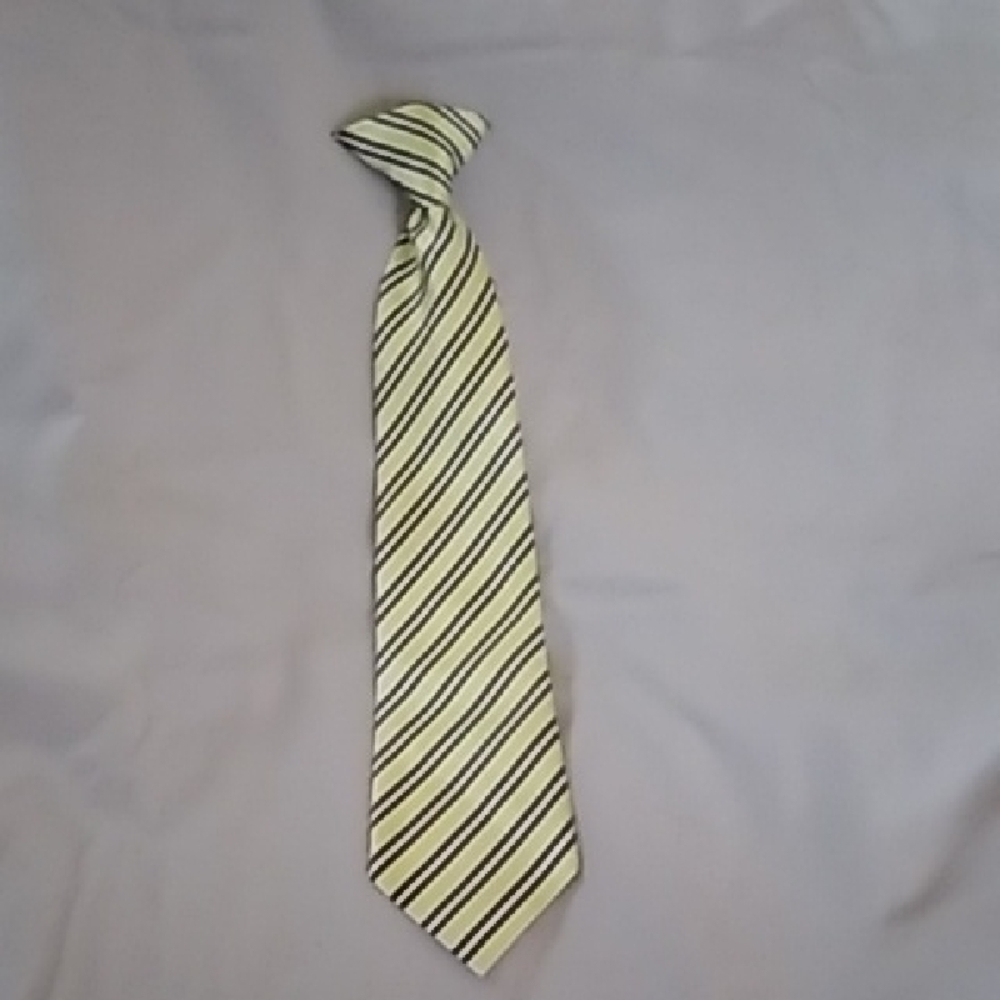 Yellow and Black Striped Kids Tie
